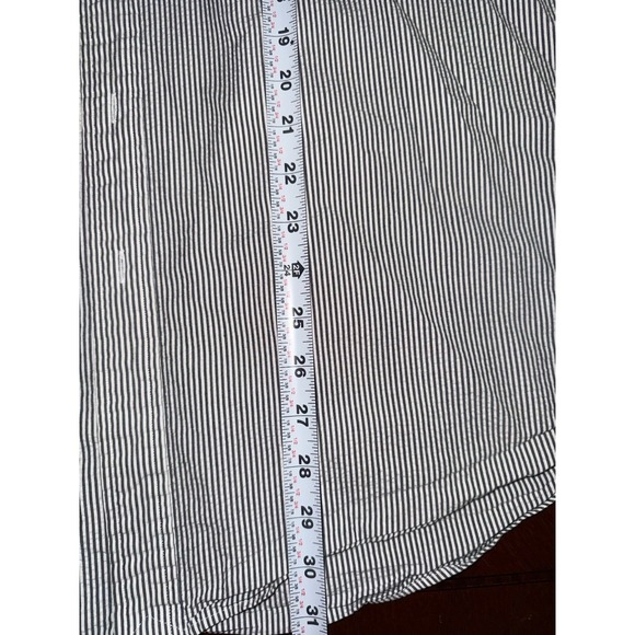 Ralph Lauren Polo Mens Gray  Seersucker Short Sleeve Shirt Summer Beach Classic - Picture 5 of 6